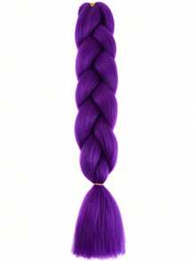 1 Lumi Braided Wig, Witcher-Style Wig, Pre-Braided Style, Purple Synthetic Fibre Braided Wig, Suitable For Braided Styles, Cosplay, Roleplay, Festival Parties, New Year Celebrations, Anime Character Impersonation, Party Costumes - Multicolor - View 13