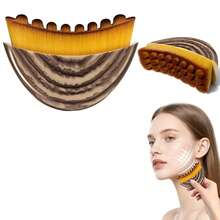 新款淋巴轮廓面部按摩刷，淋巴引流面部按摩刷，适用于下颌线和颈部轮廓，柔软刷毛适合所有肤质，符合人体工学的美容工具，配有便携收纳盒 - 彩色 - 查看 11