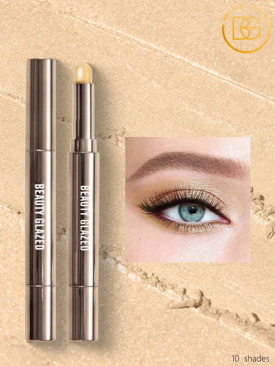 beauty glazed 防水眼影棒，珠光闪亮妆效，持久不晕染，不结块，显色度高，自带晕染刷