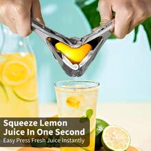 Handheld Stainless Steel Lemon & Citrus Juicer – Manual Fruit Press, Easy To Clean - 銀色 - 查看 6