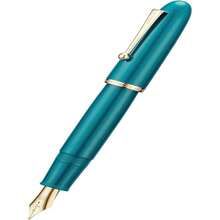 Jinhao 9019 DaDao Series Fountain Pen, Size 8 Fine Heartbeat Nib With Large Ink Converter, Lake Blue Acrylic Design Smooth Writing Pen (Gold Trim) - MàuD - Xem 3