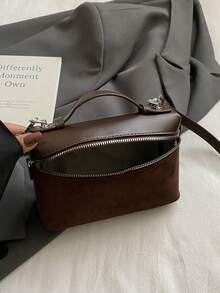 新款哑光拼接迷你手提包斜挎包手机袋，时尚工作包 - 彩色 - 查看 10