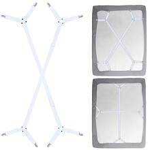 2pcs Adjustable Elastic Bed Sheet Straps, Heavy Duty Bed Sheet Clip Holder Fasteners For Mattress And Bedding, Home Use