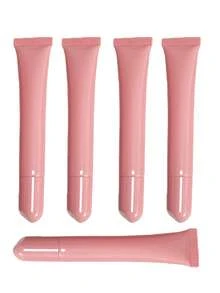 1/5支装 10毫升空PE塑料粉棕色唇彩管唇油容器软挤压管透明润唇膏管带蝴蝶结球钥匙扣，价格实惠，适合作为圣诞礼物、化妆品、化妆工具、廉价商品、礼品、女士礼品、圣诞礼物、赠品、旅行用品、旅行必备品。 - 彩色 - 查看 32