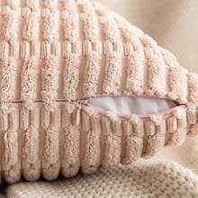 MIULEE Pack Of 2 Corduroy Decorative Throw Pillow Covers 12x20 Inch Soft Boho Striped Pillow Covers Modern Farmhouse Home Decor For Spring Sofa Living Room Couch Bed Pink,2220inchx12inchPackof2 - 2220英寸 x 12英寸,2個裝 - 查看 3