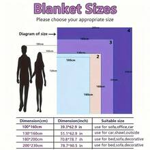 Luxurious Double-Sided Fleece Throw Blanket - Soft, Cozy & Warm For Couch And Bed, Tear-Resistant, All-Season Comfort In Elegant Brown - 奶油白 - 查看 7