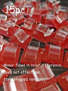 10pcs/15pc/20PCS Adhesive Cable Clips For Outdoor, Christmas Light Clips, Decoration Clips, Self Adhesive Hooks Cord Management Wire Holder, Fairy Light Accessories,Suitable For Thin Cables,Desktop Organizer, Sticky Clip, Wall, Under-Table, Lamp, Camera, Ethernet Cable, Transparent Storage For Electronic Products - Multicolor - View 9