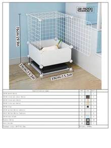 Jaula pequeña para mascotas con caja de arena, casa de interior para perros pequeños como Pomerania y Teddy, adecuada para mascotas pequeñas y gatitos - tipo de ensamblaje - Ver 10