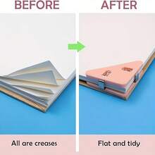 10个多功能三角文件夹，耐用塑料防滑角夹，用于整理账单、便条和文件，是整洁办公桌和学习用品的必备工具。 - 彩色 - 查看 3