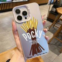 New Model Debut Pocky Chocolate Snack Design Phone Case Compatible With IPhone 17 16e 16 15 14 13 12 11 Mini Pro Max Air X XR XSMAX 8 7 Plus Shockproof Matte Back Cover, Shockproof Protective Case, Fun Print, Fashion Design, UV Printing, Lightweight Shell, Snack Theme Storage Box, Fashion Enthusiasts, Anime Fans , Valentine's Gifts, Christmas Gifts - 混合顏色 1 - 查看 8