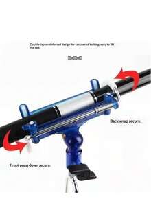 1pc Bank Fishing Rod Holder, Adjustable Rod Stand, Corrosion-Resistant Stable Rod Rack