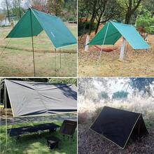 Hammock Camping Tarp Rain Fly, Waterproof Tent Shelter Awning Sunshade Cloth Picnic Mat For Outdoor HiFKing Beach BackpacFKing - Included Guy Lines & Stakes,7.9x7.2ft,#02Green - #02Xanh lá cây - Xem 8