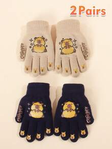 Azul marinho e cáqui (estampa de urso)