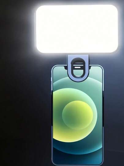 Luz portátil recargable para selfies, iluminación para videoconferencias/transmisiones en vivo, con clip para teléfono/cámara, 3 modos de brillo, adecuada para computadora portátil, teléfono, tableta, reuniones de Zoom, maquillaje, selfie, luz LED compacta