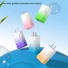 Cargador GaN 65W USB + Type-C, Cargador Rápido para Teléfonos y Laptops, Adaptador Compacto de Alta Potencia para Viaje y Hogar, Compatible con Móviles, Tablet y Dispositivos Electrónicos - Tipo de Enchufe A USA (110-127V) - Ver 4