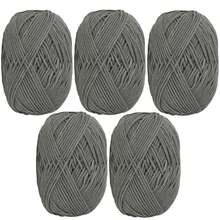 5卷/250克优质牛奶纤维纱线 - 柔软针织纱线，适合DIY钩编和编织项目，是制作包包、靠垫、玩偶、家居装饰的理想之选 - 多种颜色可选，每卷约50克 - 彩色 - 查看 26