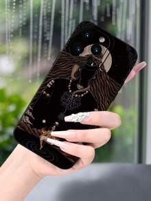 Lujo Ligero, Estilo y Belleza, Funda de Teléfono de Textura Mate Negra, Compatible con 17PROMAX, 17PRO, 17Air, 17, 16PROMAX, 16PRO, 15PROMAX, 15PRO y Todos los Modelos, Imprescindible para P - Negro - Ver 3