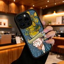 Funda de teléfono con impresión de arte de Van Gogh con girasoles y diseño de retrato para iPhone 14 13 12 11 Pro Max Se  Galaxy S23 S22 S21 S20 Plus Ultra, funda de teléfono para pareja, regalo para novio y novia, regalo de San Valentín y cumpleaños - Café integral - Ver 6