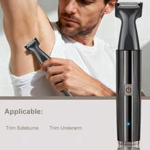 4-In-1 USB Rechargeable Grooming Kit: Multi-Functional Trimmer For Nose Hair, Ear Hair, Beard And Eyebrow Grooming, Portable Design, Ideal For Men's Personal Care And Holiday Gifts, Convenient For Travel. 500mAh Battery Capacity. - Black - View 9