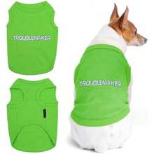 Parisian Pet Dog Cat Clothes tee hirts Embroidered T-hirt Boss (, exy and I Know )(XS Troublemaker) - Multicolor - Ver 2