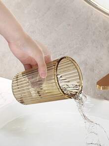 1/4件套家用牙刷架、漱口杯、漱喉杯、旅行漱喉杯情侣套装、洗漱杯、日式设计、刷杯、浴室配件、家居用品 - 彩色 - 查看 5