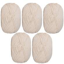 5卷/250克优质牛奶纤维纱线 - 柔软针织纱线，适合DIY钩编和编织项目，是制作包包、靠垫、玩偶、家居装饰的理想之选 - 多种颜色可选，每卷约50克 - 彩色 - 查看 22