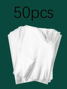 100/50pcs/Gift Bags With Ribbon Ties Transparent Gift Bags Candy, Cookie, And Party Gift Packaging Bags - Multicolor - View 9