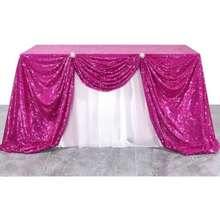 B-COOL - Mantel Rectangular de Lentejuelas para San Valentín, Navidad, 60 x 102 Pulgadas, sin Costuras, Tela de Lentejuelas Rojas, para decoración(260 x 150 cm (Rectangular) Fucsia) - Multicolor - Ver 7