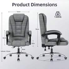 GartistGo Ergonomic Office Chair With High Backrest And Adjustable Tilt Function - 深灰色 - 查看 3