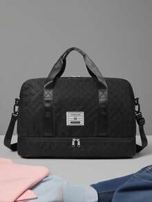 Black Expanded Luggage Storage Bag, Lightweight Foldable, Expanded, Carry On Travel Weekender & Overnight Bag, Weekend Bag Hospital Bag Travel Bag Carry On Bag Luggage Bag Quilted Bag Quilt Bag Puffer Bag Quilted Shoulder Bag Hand Bag Crossbody Bag Traveling Bag Back To School School Bag Travel Essentials Travel Organizer For Beach Summer Vacation For Suitcase Gym Bag Duffle Bag Duffel Bag For Luggage College Bag Luggage Bags Weekender Bag Winter - 黑色 - 查看 5