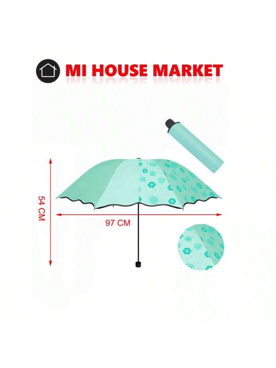 Paraguas manual para la lluvia - verde lago