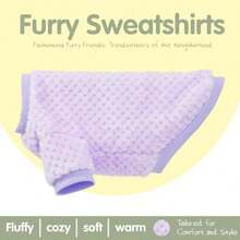 Suéter Peludo con diseño de piña y cuadrícula para Perros: Ropa de Invierno Ultra Suave y cálida para Mascotas, Tejido de Punto Texturizado Esponjoso para Perros y Gatos pequeños y medianos,(default) - Multicolor - Ver 5