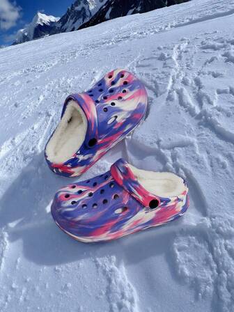 Moderna barntofflor i bomull med slumpmässiga kamouflagehål för hemma och utomhus, daglig fritid, plattbottnad komfort, höst- och vintervärme, bomullsskor, enkla