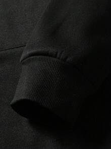 Jesus Progress Fashion Men's Casual Long-Sleeved Hooded Pullover Sweatshirt (250g Polyester) Is Suitable For Outdoor Sports And Is An Ideal Choice For Autumn And Winter Printing - 黑色 - 查看 2