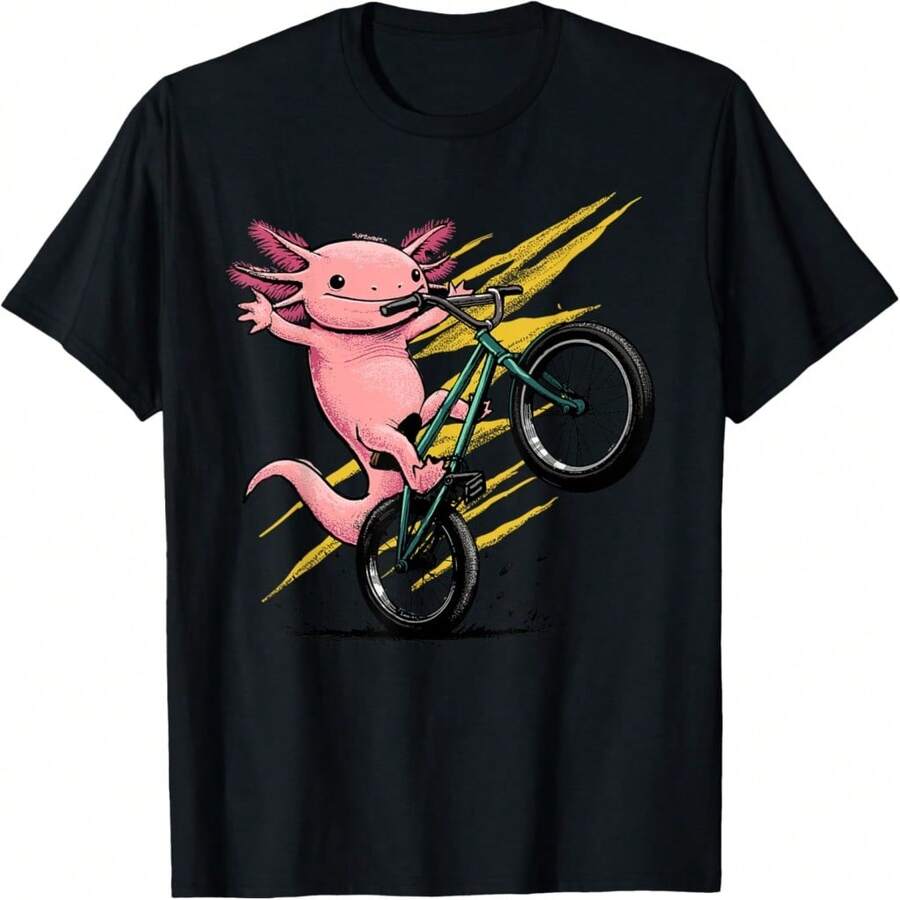 Alotl Shirt Alotl Bicycle Riding Cycling Funny Cyclist T-Shirt - 黑色24 - 查看 1