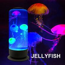Jellyfish Lamp 2.5L USB Plug-In Jellyfish Light Lamp, LED Color Changing Jellyfish Aquarium With Speed Control & 8 Light Modes, Mood Lamp For Home Office Room, Unique Gift Idea,Great For Gifting,Best Gift For Her/Him - 黑色 - 查看 5