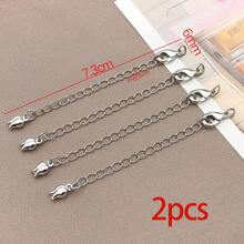 2件装手链延长链，黄铜金属星星、爱心、海豚造型吊坠延长链，适用于珠宝制作、项链、手链DIY工艺品