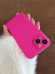 亮粉色纯色极简手机壳，兼容多种机型，超薄贴合保护套，时尚实用，适合日常使用和送礼。 - 玫紅色 - 查看 4