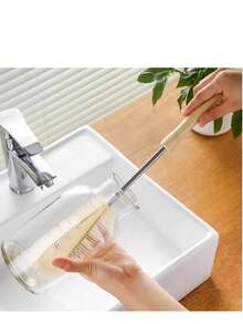 Bộ 3/1 Chổi cọ rửa cán gỗ - Lông mềm không gây trầy xước, thiết kế cọ rửa toàn diện 360°, cán dài giúp làm sạch sâu, lý tưởng cho chai lọ, cốc, máy xay sinh tố, ly và các vật chứa hẹp, dụng cụ vệ sinh nhà bếp gia đình, thích hợp cho Ngày Valentine, trang trí đám cưới, trang trí phòng sinh nhật, phụ kiện nhà bếp. - Nhiều màu - Xem 7