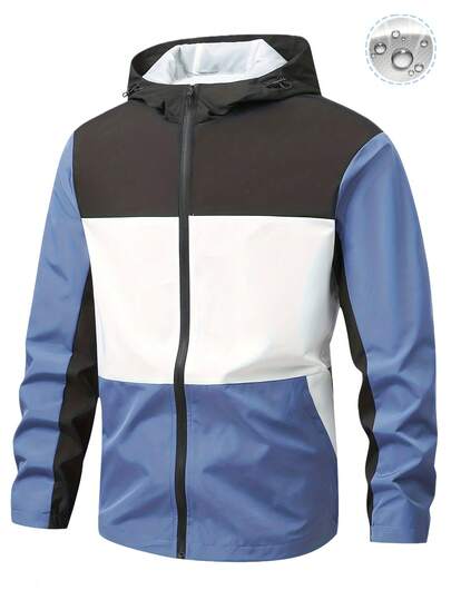 Alpha Camp Men's Casual Sports Jacket, Outdoor Stylish Minimalist Windbreaker, Spring/Autumn