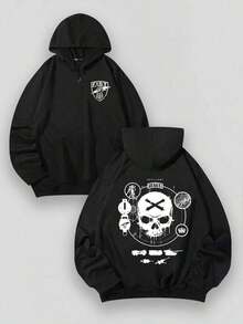 Aged Washed Cotton Crew Neck 280g Double-Sided Printing Men's Hoodie With Soft And Breathable Fabric Presenting A Spider Pattern And The Text "ANTl SOCIAL SOCIAL CLUB" SouljaConcertHalloweenGothicVintageStreetwear Graphic009-AB Sweatshirts For Women Hoodies For Men Black Hoodie For Women Men's Hoodie Sweatshirts For Men - Black 2 - 查看 6