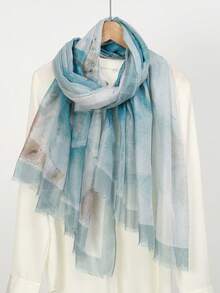 1 pieza Pañuelo/Chal ligero y casual con estampado floral para mujer - Multicolor - Ver 3