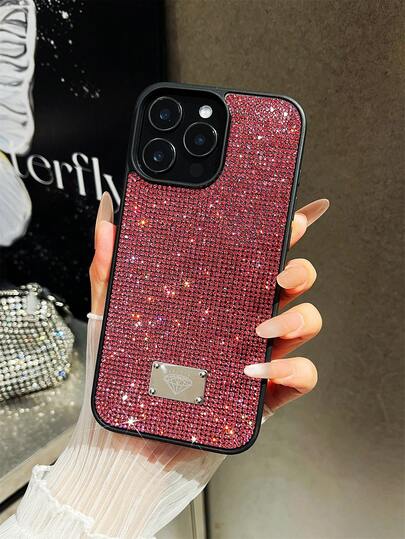 1pc Premium Luxurious Retro Rhinestone Inlaid Fashionable Soft Grip Comfortable Phone Case Suitable For IPhone 17Pro Max/17pro/17air/17/16promax/16/16pro/16plus/15/15promax/15plus15pro/14promax/14pro/14/13promax/13/13pro/13promax/12/12promax/12pro/11