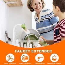WADY 1 Piezas Extensor de Grifo para Niños,Faucet Extender for Kids de Agua de Silicona,Extensor De Grifo Para Niños Pequeños,Alargador de Grifo de Dibujos Animados para Niños,Prueba de Salpicaduras (Verde) - Amarillo - Ver 4