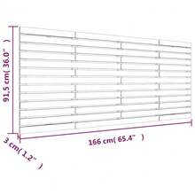 vidaXL Testiera da parete 166x3x91,5 cm in legno massello di pino - Castano - Visualizzare 9