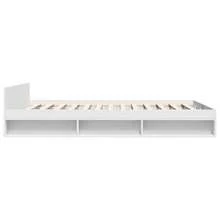 vidaXL Bettgestell Mit Schubladen Weiß 135 X 190 Cm Holzwerkstoff - Weiss - Übersicht 5