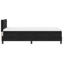 vidaXL Boxspringbett Mit Matratze, Schwarz, 90 X 190 Cm, Stoff - Schwarz - Übersicht 8