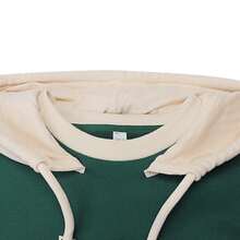 Adidas 男士时尚百搭针织连帽卫衣，休闲运动套头衫，HY7222 - 深綠 - 查看 4