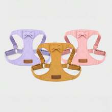 Dog Harness Vest Walking Leash Set For Puppy Dogs Cat Collar Vest Adjustable Dog Cat Harness For Small Medium Dogs Kitten Walking Supplies - 粉色 - 查看 2