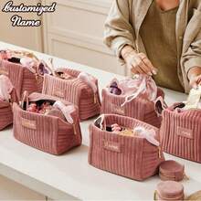 Personalized Christmas Gift: Name-Embroidered Cosmetic Bag Ideal For Bridesmaid Gifts, Wedding Favors, Travel Toiletry Bags, Makeup Bags, Ladies' Birthday Presents, And Mother's Day Gifts-Perfect As Wedding Day Gifts Or Thoughtful Presents For Mothers And Family During The Holidays.